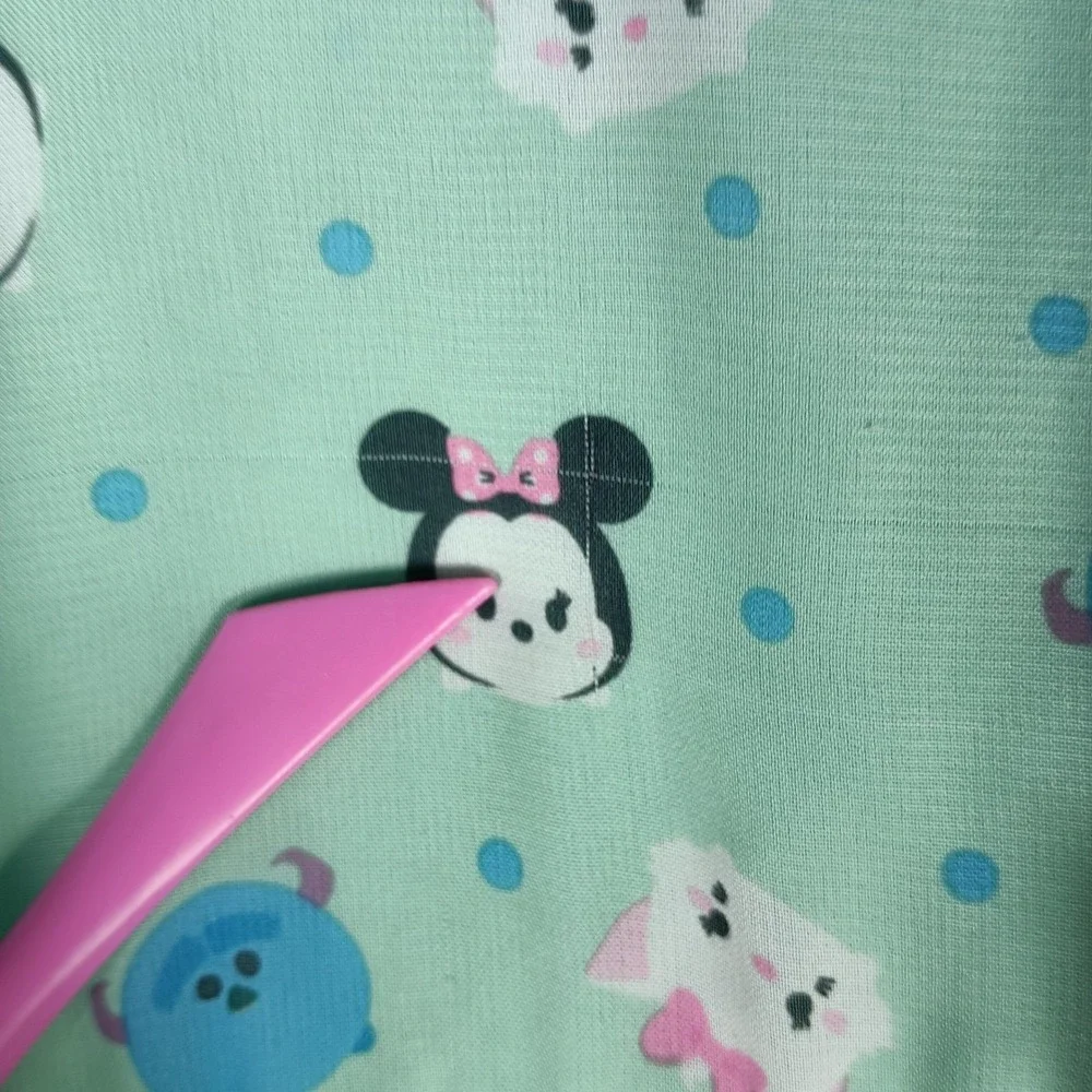 Disney Tsum Tsum Party Dress Girls 4T Mint Green Tulle Bow Minnie Mouse